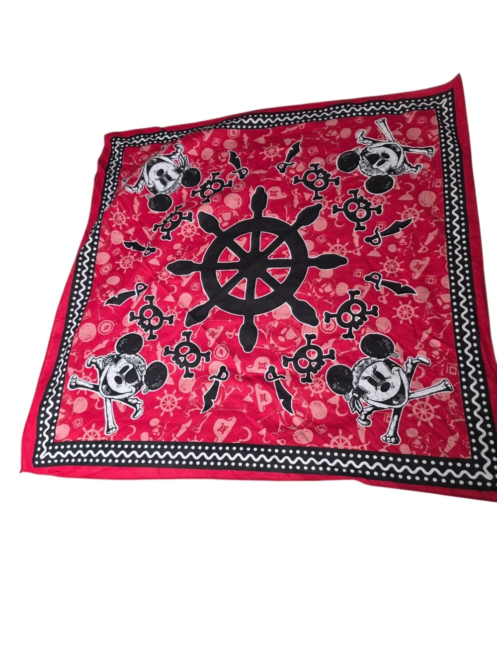 Disney Cruise Line Pirate Bandana + Patriotic Mickey & Minnie Plush Bundle